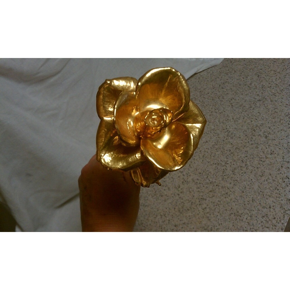 Gold Plated Forever Long Stem Rose, Vintage 80s